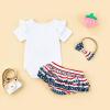 imageKuriozud My First 4th of July Outfit Baby Girl Romper Onesie BodysuitRuffle Tutu Shorts Bloomer 1st Fourth of July ClothesMy 1st 4th of July