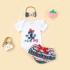 imageKuriozud My First 4th of July Outfit Baby Girl Romper Onesie BodysuitRuffle Tutu Shorts Bloomer 1st Fourth of July ClothesMy 1st 4th of July