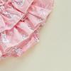 imageKuriozud My First 4th of July Outfit Baby Girl Romper Onesie BodysuitRuffle Tutu Shorts Bloomer 1st Fourth of July ClothesPink My 1st Easter