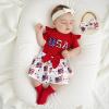 imageKuriozud My First 4th of July Outfit Baby Girl Romper Onesie BodysuitRuffle Tutu Shorts Bloomer 1st Fourth of July ClothesRed