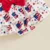 imageKuriozud My First 4th of July Outfit Baby Girl Romper Onesie BodysuitRuffle Tutu Shorts Bloomer 1st Fourth of July ClothesRed