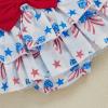 imageKuriozud My First 4th of July Outfit Baby Girl Romper Onesie BodysuitRuffle Tutu Shorts Bloomer 1st Fourth of July ClothesRed C