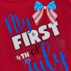 imageKuriozud My First 4th of July Outfit Baby Girl Romper Onesie BodysuitRuffle Tutu Shorts Bloomer 1st Fourth of July ClothesRed C
