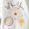 imageKuriozud Newborn Baby Boy Girl Bubble Romper Funny Letter Long Sleeve Oversized Sweater Tops Fall Winter Clothes1st New Years