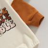 imageKuriozud Newborn Baby Boy Girl Bubble Romper Funny Letter Long Sleeve Oversized Sweater Tops Fall Winter ClothesGobble D