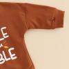 imageKuriozud Newborn Baby Boy Girl Bubble Romper Funny Letter Long Sleeve Oversized Sweater Tops Fall Winter ClothesGobble Til You Wobble B
