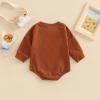 imageKuriozud Newborn Baby Boy Girl Bubble Romper Funny Letter Long Sleeve Oversized Sweater Tops Fall Winter ClothesGobble Til You Wobble B