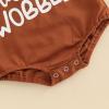 imageKuriozud Newborn Baby Boy Girl Bubble Romper Funny Letter Long Sleeve Oversized Sweater Tops Fall Winter ClothesGobble Til You Wobble B