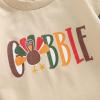 imageKuriozud Newborn Baby Boy Girl Bubble Romper Funny Letter Long Sleeve Oversized Sweater Tops Fall Winter ClothesGobble a