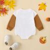 imageKuriozud Newborn Baby Boy Girl Bubble Romper Funny Letter Long Sleeve Oversized Sweater Tops Fall Winter ClothesHappy Fall Yall White