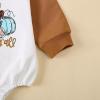 imageKuriozud Newborn Baby Boy Girl Bubble Romper Funny Letter Long Sleeve Oversized Sweater Tops Fall Winter ClothesHappy Fall Yall White
