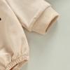 imageKuriozud Newborn Baby Boy Girl Bubble Romper Funny Letter Long Sleeve Oversized Sweater Tops Fall Winter ClothesMamas Coffee Date Beige