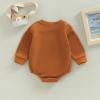 imageKuriozud Newborn Baby Boy Girl Bubble Romper Funny Letter Long Sleeve Oversized Sweater Tops Fall Winter ClothesMamas Coffee Date Brown