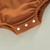 imageKuriozud Newborn Baby Boy Girl Bubble Romper Funny Letter Long Sleeve Oversized Sweater Tops Fall Winter ClothesMamas Coffee Date Brown