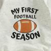 imageKuriozud Newborn Baby Boy Girl Bubble Romper Funny Letter Long Sleeve Oversized Sweater Tops Fall Winter ClothesMy First Football Season