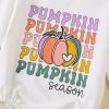 imageKuriozud Newborn Baby Boy Girl Bubble Romper Funny Letter Long Sleeve Oversized Sweater Tops Fall Winter ClothesPumokin Season White