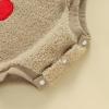 imageKuriozud Newborn Baby Boy Girl Bubble Romper Funny Letter Long Sleeve Oversized Sweater Tops Fall Winter ClothesReindeer B Khaki