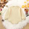 imageKuriozud Newborn Baby Boy Girl Bubble Romper Funny Letter Long Sleeve Oversized Sweater Tops Fall Winter ClothesSorry Santa I Drink Milk