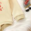 imageKuriozud Newborn Baby Boy Girl Bubble Romper Funny Letter Long Sleeve Oversized Sweater Tops Fall Winter ClothesSorry Santa I Drink Milk
