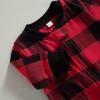 imageKuriozud Newborn Baby Girl Boy Footie Romper One Piece Jumpsuit Sleeper Infant ClothesPlaid Zipper Footie B