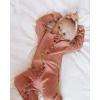 imageKuriozud Newborn Baby Girl Boy Footie Romper One Piece Jumpsuit Sleeper Infant ClothesRuffle Zipper Footie Orangered
