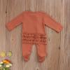 imageKuriozud Newborn Baby Girl Boy Footie Romper One Piece Jumpsuit Sleeper Infant ClothesRuffle Zipper Footie Orangered