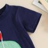 imageKuriozud Toddler Baby Boy Golf Outfit Short Sleeve T Shirt Top And Shorts Set Spring Summer ClothesBlue Shirt Plaid Shorts Green