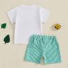 imageKuriozud Toddler Baby Boy Golf Outfit Short Sleeve T Shirt Top And Shorts Set Spring Summer ClothesFarm Boy Green