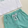 imageKuriozud Toddler Baby Boy Golf Outfit Short Sleeve T Shirt Top And Shorts Set Spring Summer ClothesFarm Boy Green