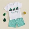 imageKuriozud Toddler Baby Boy Golf Outfit Short Sleeve T Shirt Top And Shorts Set Spring Summer ClothesFarm Boy Green