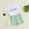 imageKuriozud Toddler Baby Boy Golf Outfit Short Sleeve T Shirt Top And Shorts Set Spring Summer ClothesGolf Cart White Shirt Plaid Green Shorts
