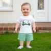 imageKuriozud Toddler Baby Boy Golf Outfit Short Sleeve T Shirt Top And Shorts Set Spring Summer ClothesGolf Cart White Shirt Striped Green Shorts