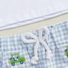 imageKuriozud Toddler Baby Boy Golf Outfit Short Sleeve T Shirt Top And Shorts Set Spring Summer ClothesWhite Shirt Plaid Shorts Blue