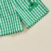 imageKuriozud Toddler Baby Boy Golf Outfit Short Sleeve T Shirt Top And Shorts Set Spring Summer ClothesWhite Shirt Plaid Shorts Green
