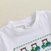 imageKuriozud Toddler Baby Boy Golf Outfit Short Sleeve T Shirt Top And Shorts Set Spring Summer ClothesWhite Shirt Striped Shorts Green