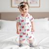imageKuriozud Toddler Baby Girl Boy Satin Pajamas Set Kids Summer Pjs Set Short Sleeve Button Down Nightwear SleepwearPatrioticwhite