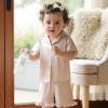imageKuriozud Toddler Baby Girl Boy Satin Pajamas Set Kids Summer Pjs Set Short Sleeve Button Down Nightwear SleepwearPink