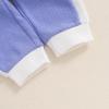 imageKuriozud Toddler Boy Fall Clothes Baby Long Sleeve Lapel Button Shirt Color Block Pocket Pants Set Baby Boy Winter OutfitColor Block Blue