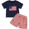 imageKuriozud 4th Of July Baby Boy Outfit Toddler American Flag T Shirt Shorts Set Fourth Of July Summer ClothesBlue D