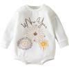 imageKuriozud Newborn Baby Boy Girl Bubble Romper Funny Letter Long Sleeve Oversized Sweater Tops Fall Winter Clothes1st New Years