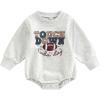 imageKuriozud Newborn Baby Boy Girl Bubble Romper Funny Letter Long Sleeve Oversized Sweater Tops Fall Winter ClothesTouchdown Kinda Day