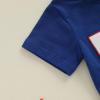 imageKuriozud 4th Of July Baby Boy Girl Outfit Toddler USA Flag Tshirt Top And Plaid Shorts 2pcs Set Fourth Of July ClothesB Starblue