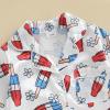 imageKuriozud Baby Girl Boy Silk Pajamas Summer Pjs Stain Onesie Romper OnePiece Jumpsuit Lapel Button Down Sleepwear 024MBlue C