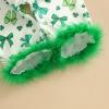 imageKuriozud Baby Girl Boy Silk Pajamas Summer Pjs Stain Onesie Romper OnePiece Jumpsuit Lapel Button Down Sleepwear 024MGreen St Patricks Day Clover