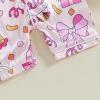 imageKuriozud Baby Girl Boy Silk Pajamas Summer Pjs Stain Onesie Romper OnePiece Jumpsuit Lapel Button Down Sleepwear 024MPink Birthday