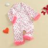 imageKuriozud Baby Girl Boy Silk Pajamas Summer Pjs Stain Onesie Romper OnePiece Jumpsuit Lapel Button Down Sleepwear 024MPink Bow