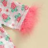 imageKuriozud Baby Girl Boy Silk Pajamas Summer Pjs Stain Onesie Romper OnePiece Jumpsuit Lapel Button Down Sleepwear 024MPink Bowstrawberry