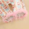 imageKuriozud Baby Girl Boy Silk Pajamas Summer Pjs Stain Onesie Romper OnePiece Jumpsuit Lapel Button Down Sleepwear 024MPink Easter Boweggs