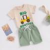 imageKuriozud Big Brother Little Brother Matching Outfits Toddler Baby Boy Romper and T Shirt Shorts Set Summer ClothesBig Brother Green 1