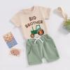 imageKuriozud Big Brother Little Brother Matching Outfits Toddler Baby Boy Romper and T Shirt Shorts Set Summer ClothesBig Brother Green 2